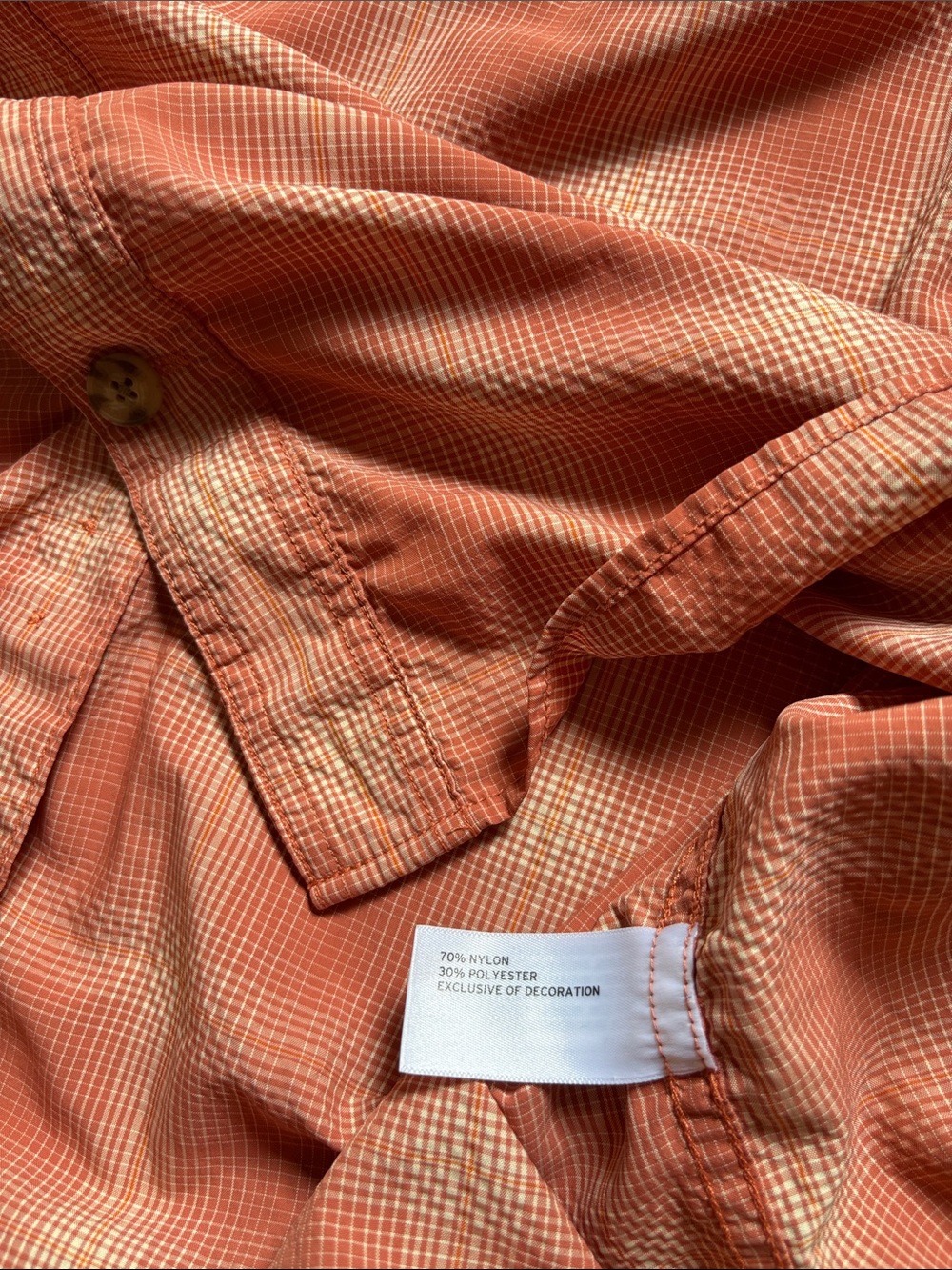 Duluth Trading Co Untucked 3XL Relaxed Fit Short Sleeve Button Shirt XXXL Orange - Picture 6 of 6